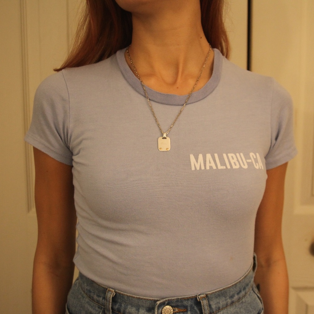 Malibu - California, light blue, crop top